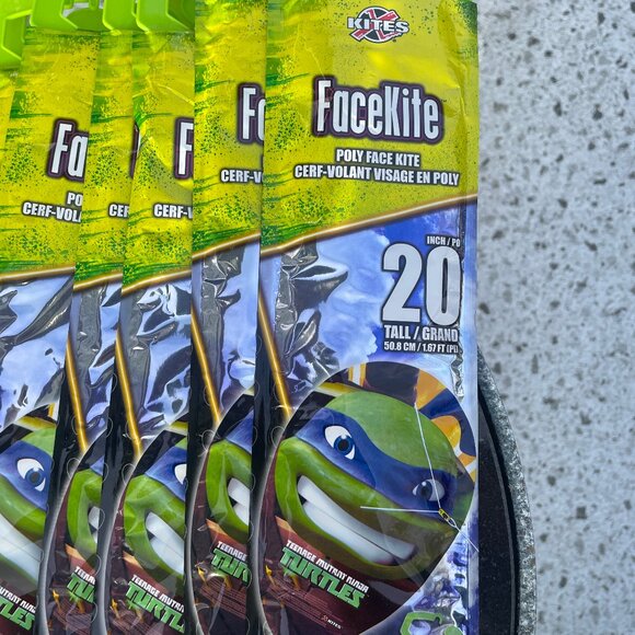 Teenage Mutant Ninja Turtles Facekite Kite Lot of 11 New Sealed 20" - Picture 2 of 5